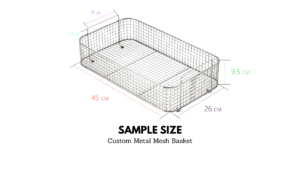 Foshan ATA METAL Product Sample Size - Cusotm Mesh Metal Basket