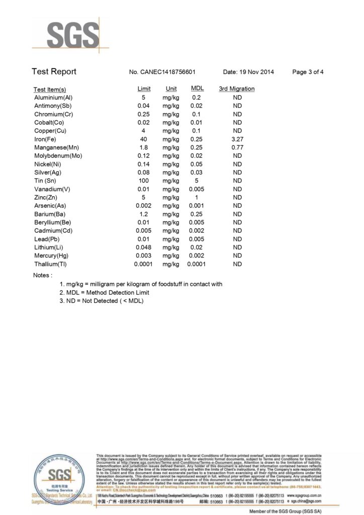 Quality Assurance for OEM Metal Products - Foshan ATA METAL wire products SGS report 2 Page 3