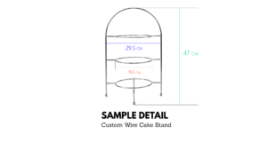 Foshan ATA METAL Wire Products - Custom Wire Cake Stand Sample Size View
