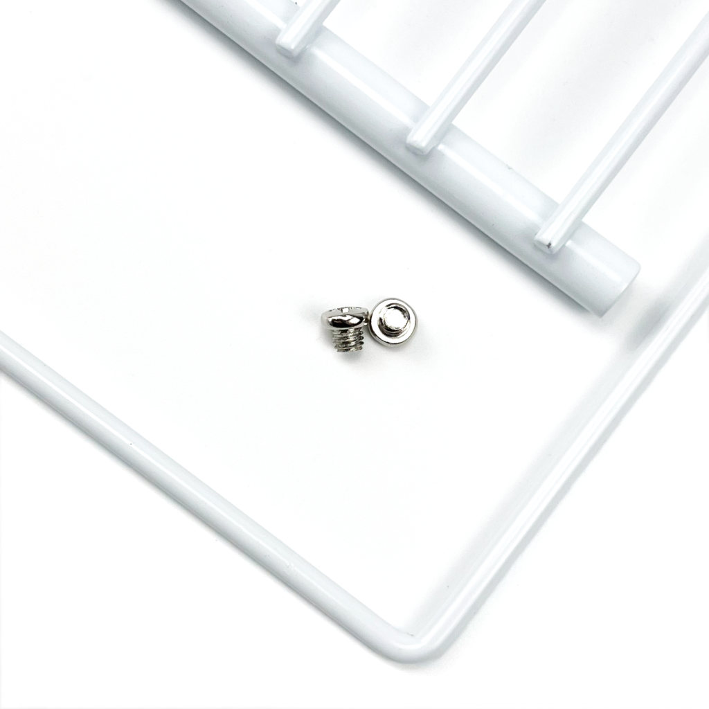 White Adjustable Wire Shelf - Adjustment Components