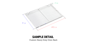 Picture of Custom Oven Shelf 41.5*31*2 cm Sample Size